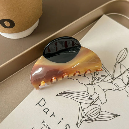 Large Color-Block Acetate Hair Claw Clip