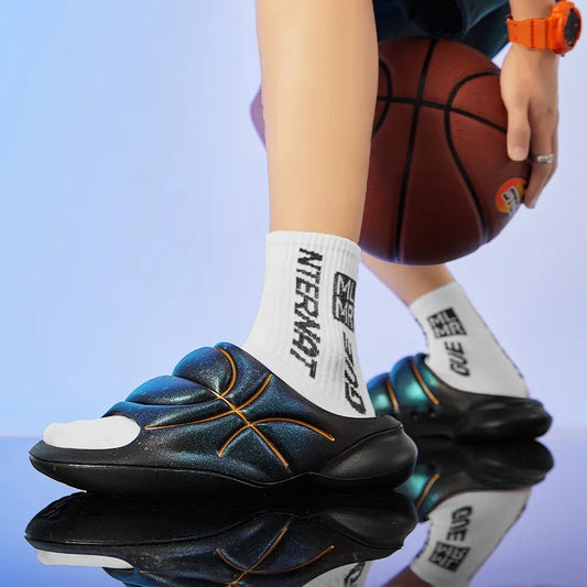 Dual Purpose Anti Slip Trendy Basketball Slippers