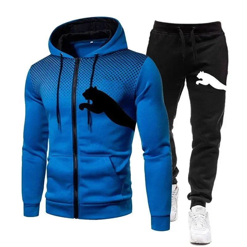 Men's Casual Zipper Hooded Designer Tracksuit