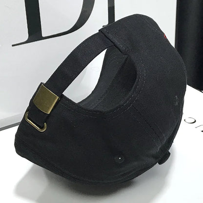 Baseballkappe mit Tigerstickerei – Unisex-Baumwoll-Snapback-Kappe