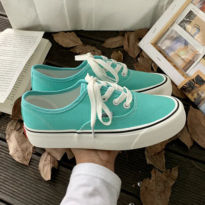 Spring Candy Color Classic Platform Canvas Shoes Women's Sneakers