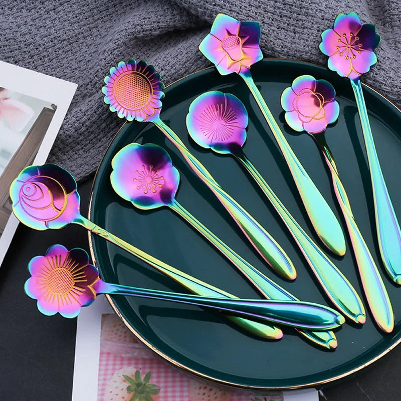 Silver Gold Stainless Steel Spoon Set