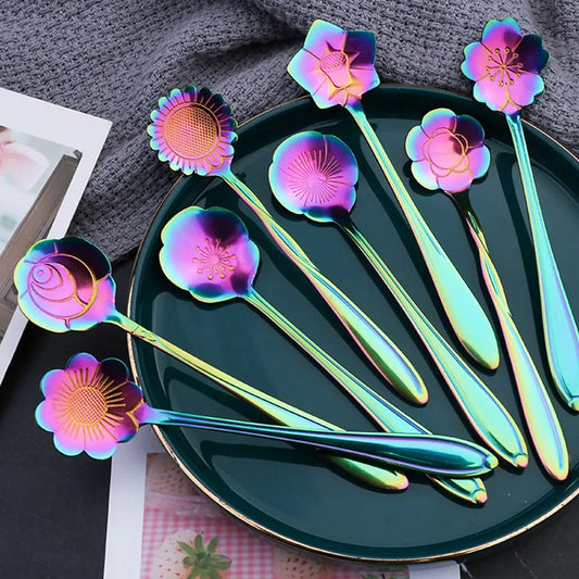 Silver Gold Stainless Steel Spoon Set