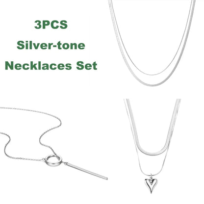 Women's Stainless Steel Pendant Drop Chain Necklace