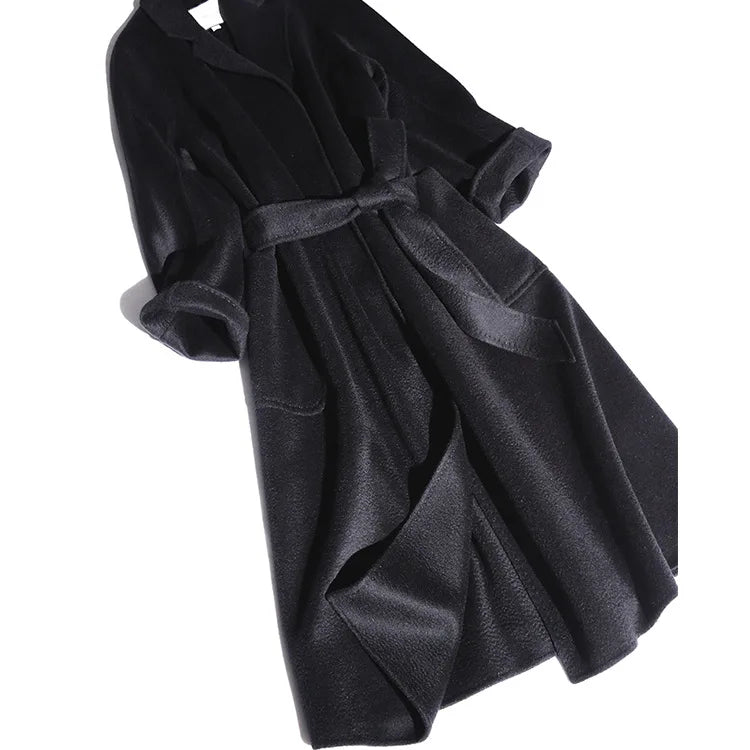 Women's Handmade Double-Sided Woollen Long Coat