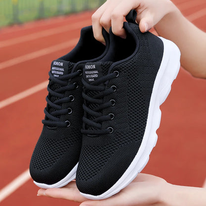 Women’s Running Shoes Lightweight Breathable Mesh Sneakers Lace-Up Casual Walking Sports Trainers