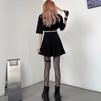 Women High Waist Loose Streetwear Mini Skirt