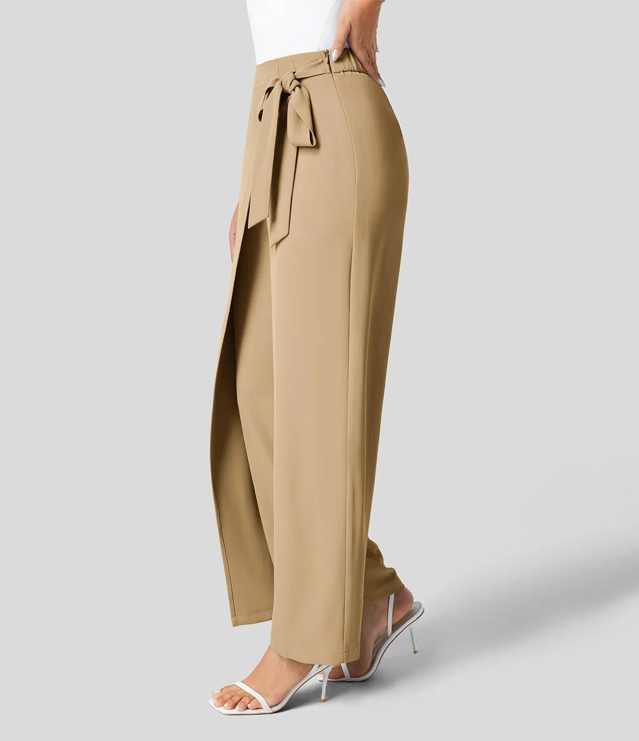 Women's Wide Leg Y2k Trousers - Elastic Waist Long Pants