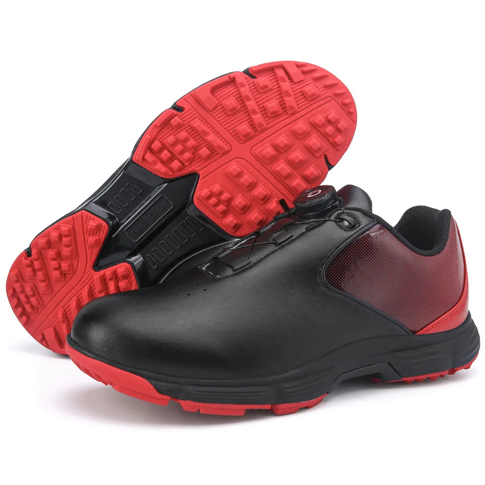 Wasserdichte Golfschuhe für Herren – Spikeless-Golfschuhe zum Schnüren, atmungsaktive und leichte Golfsneaker