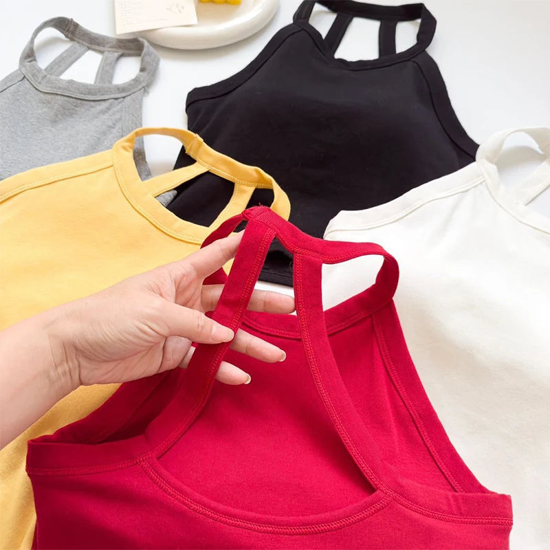 Débardeur en maille à épaules dénudées pour femme