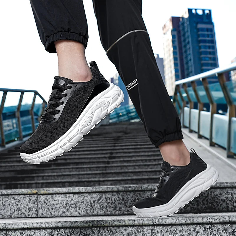 Schwarze, atmungsaktive, rutschfeste Damen-Laufschuhe