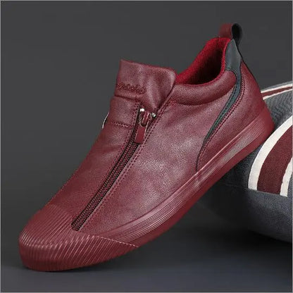 Men's Trendy Sneakers - Leather Soft Sole Men Shoes