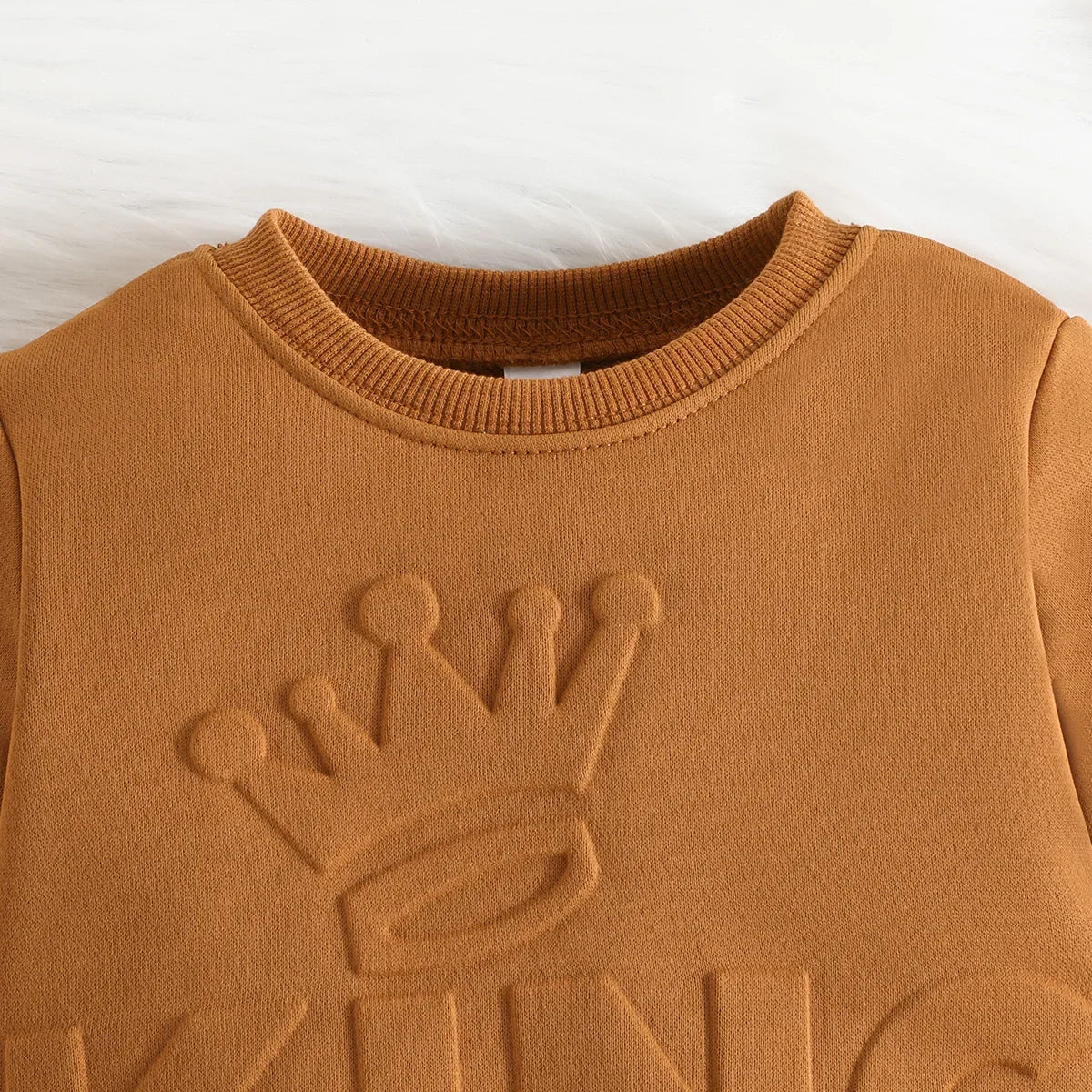 Ensemble de vêtements pour enfants garçons, t-shirts à manches longues avec lettres King mignonnes