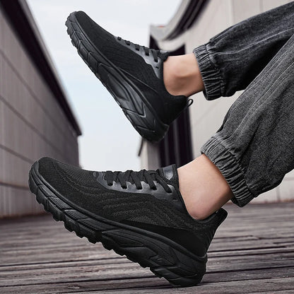 Schwarze, atmungsaktive, rutschfeste Damen-Laufschuhe