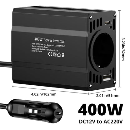 Multiuse DC12V to AC 220V 400W Solar Inverter