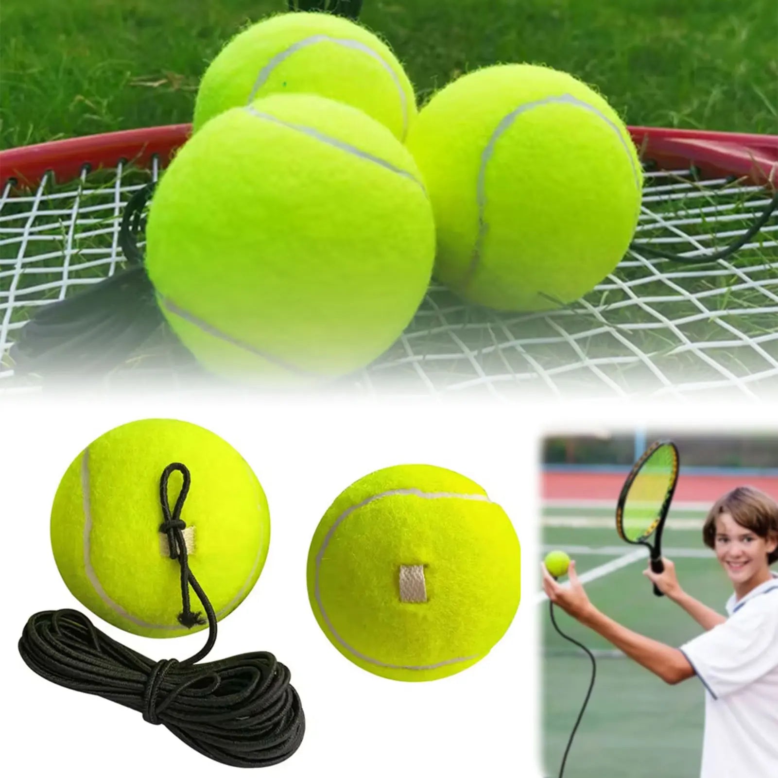 Tragbare Tennisbälle für Einzelübungen 