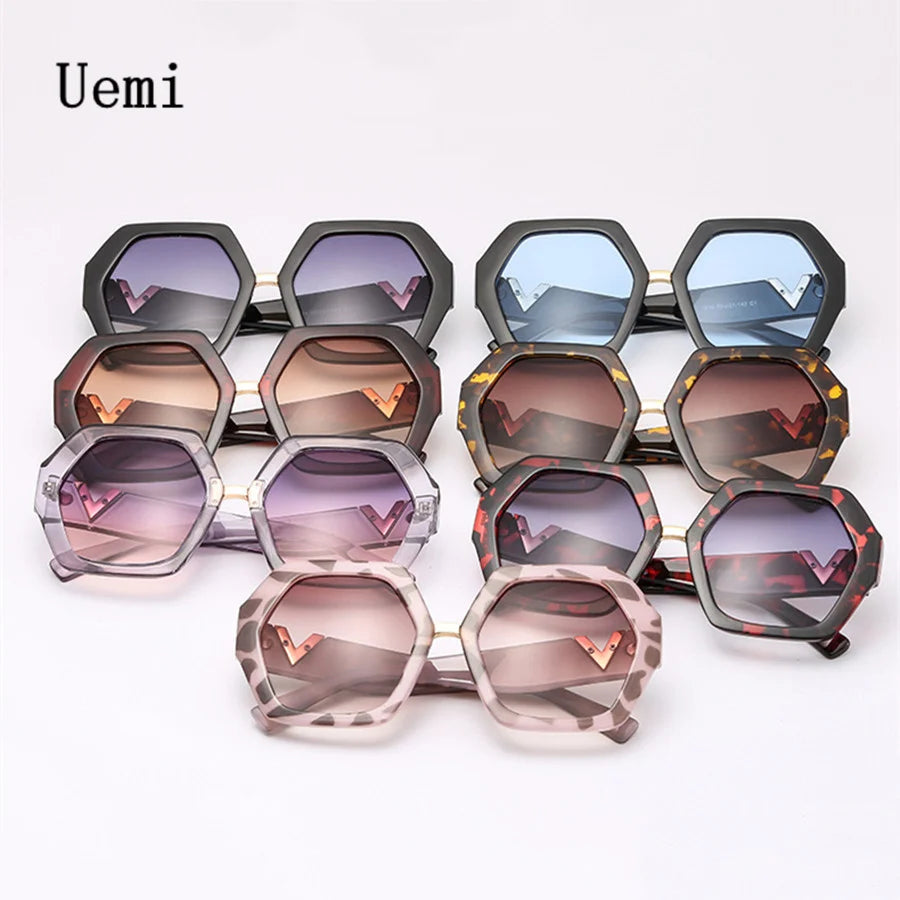 Trendige Sonnenbrillen mit UV400-Diamant-Sonnenbrillen für Damen
