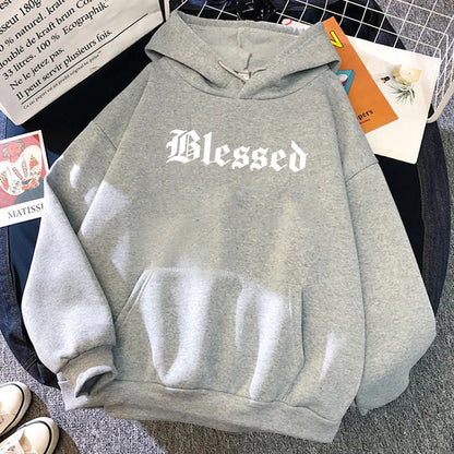 Blessed Creativity Sweat à capuche pour femme – Pull ample en polaire Hip Hop