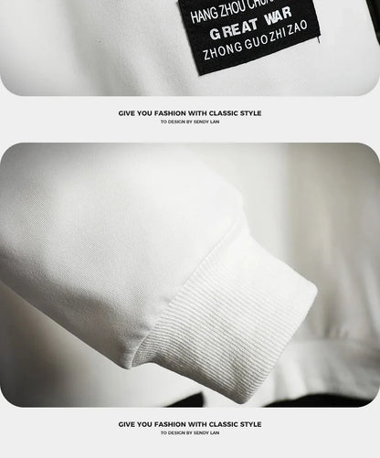 Sweat-shirt ample à capuche décontracté avec lettres imprimées pour hommes