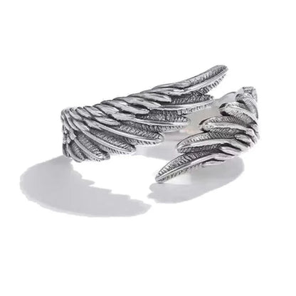 Unisex Gothic Adjustable Angel Wings Ring