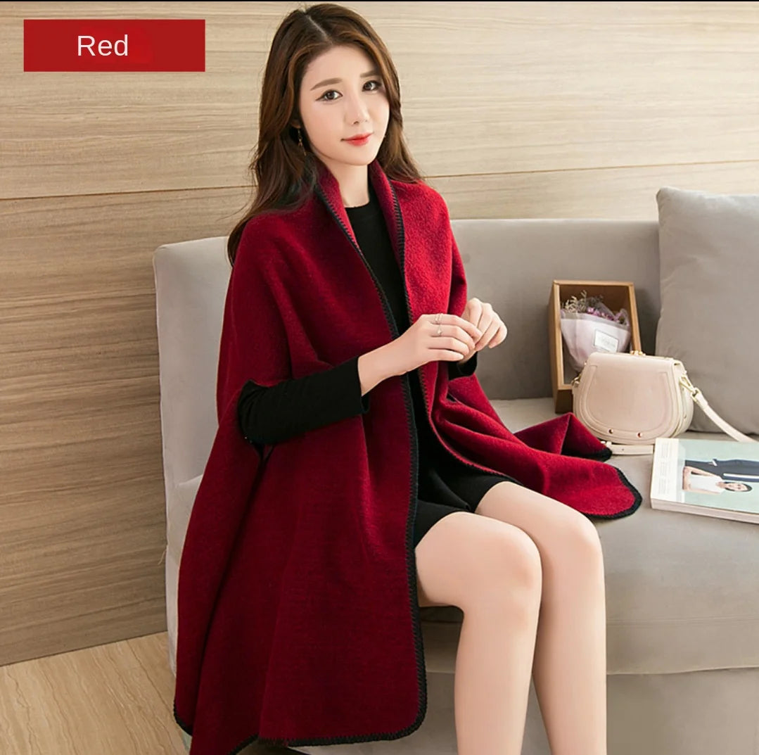 Women's Thickened Cashmere High-end Autumn & Winter Shawl