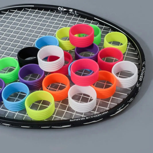 Ensemble d'anneaux de grip en silicone pour raquette de tennis