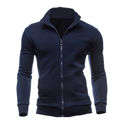 Slim Fit Hooded Zipper Jacket for Men