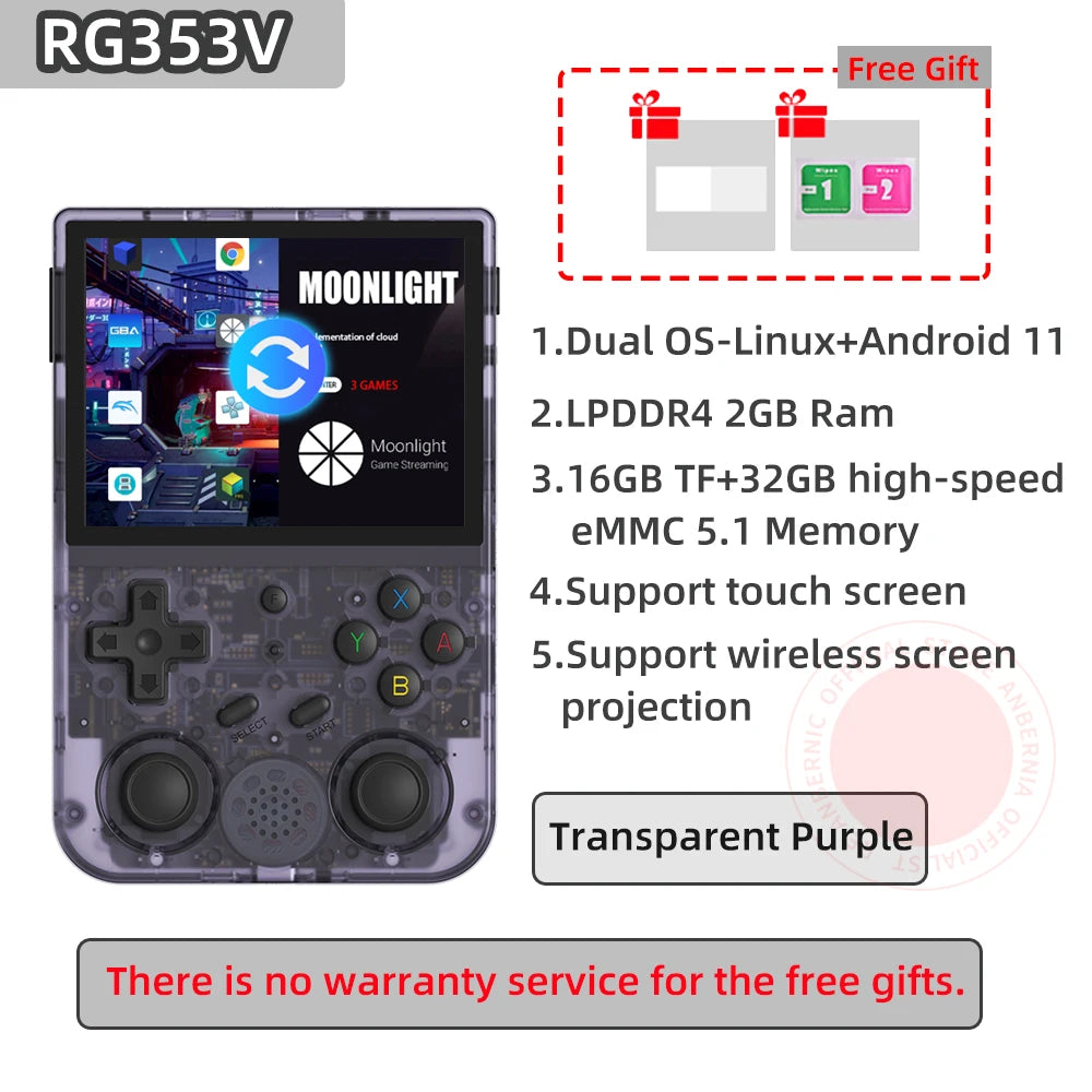 RG353V RG353VS Retro Handheld Game Linux Supports 5G WiFi 4.2 Bluetooth Online Fighting,Streaming and HDMI-compatible