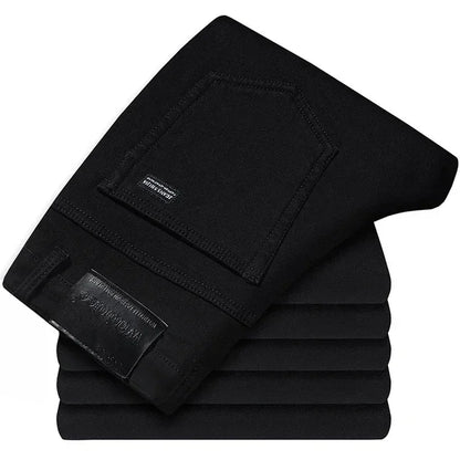 Men's Smart Straight Regular Blue Stretch Denim Jeans