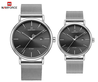 Men Stainless Steel Mesh Quartz Watch