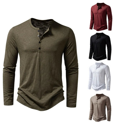 Men's Cotton Long Sleeve Casual T-Shirts