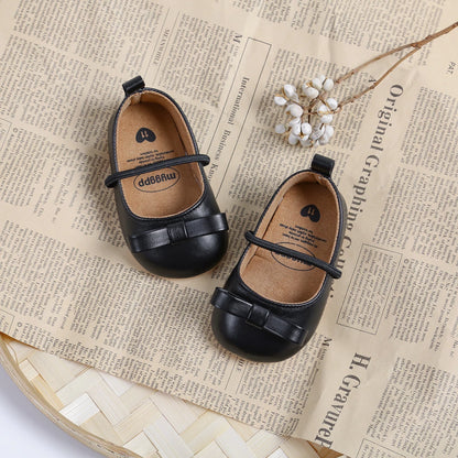 Flache Baby-Prinzessin-Schuhe mit Schleife