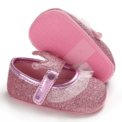 Chaussures bébé nouveau-né roses antidérapantes