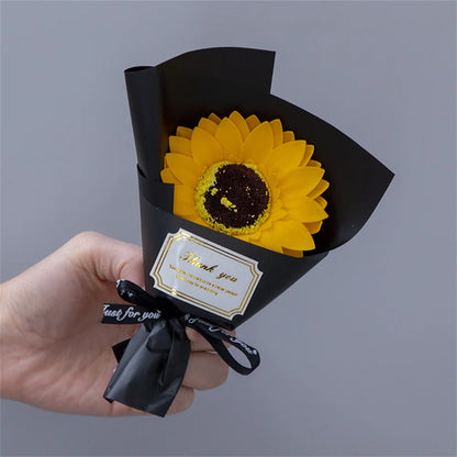 Seifenrosenstrauß Valentinstagsgeschenk - Rosenblumenstrauß Hände Hochzeitsgeschenke