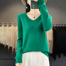Pull col V 100% laine mérinos