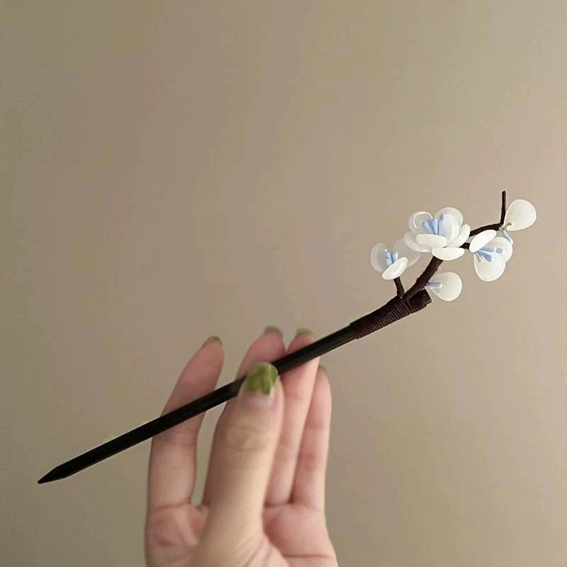 Haarspange mit Rosen und Schmetterlingen, goldfarbene Quaste