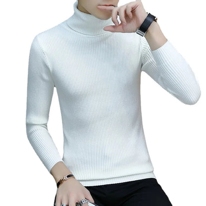 "Men's Casual Turtleneck Sweater – Winter"