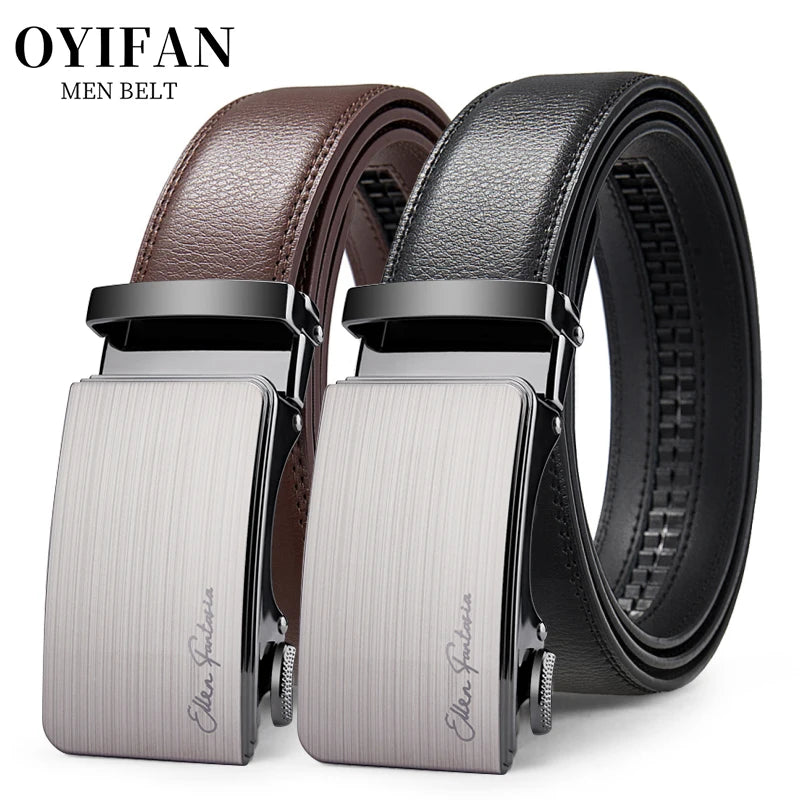 Men's Designer Automatic Alloy Buckle Leather Belts