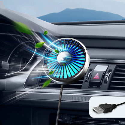 360° Rotatation Air Vent Clip USB Cooling Fan