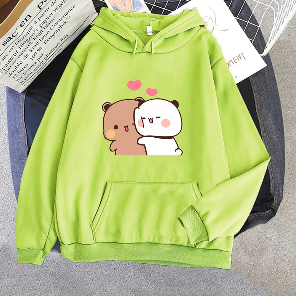 Cartoon Panda Bubu und Dudu Übergrößen Hoodie