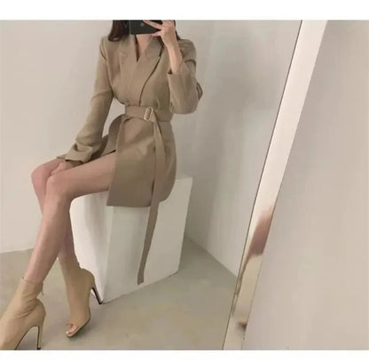 Langärmliges Mini-Blazerkleid für Damen