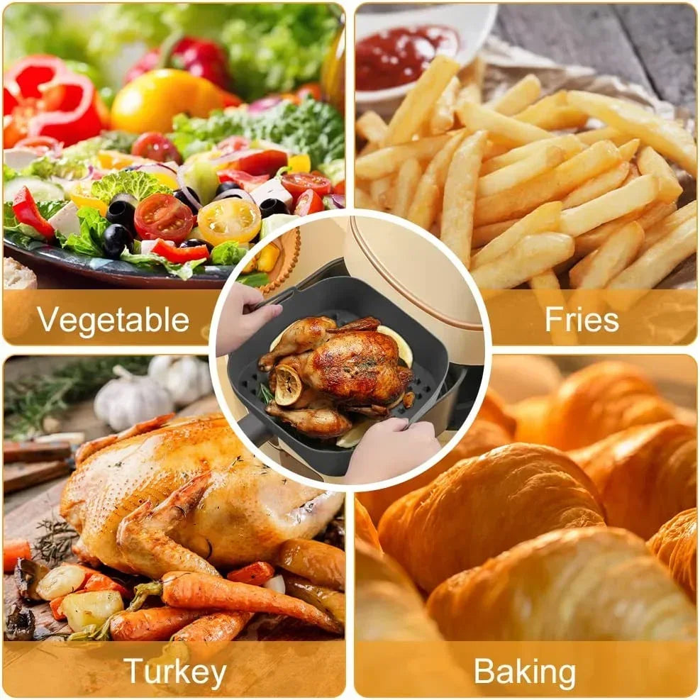 Pot réutilisable en silicone pour friteuse à air