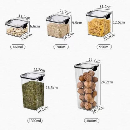 Sealed plastic food storage box Dried jars kitchen items