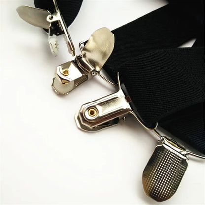 Bretelles élastiques réglables à 4 clips, 25 mm de large, dos en X