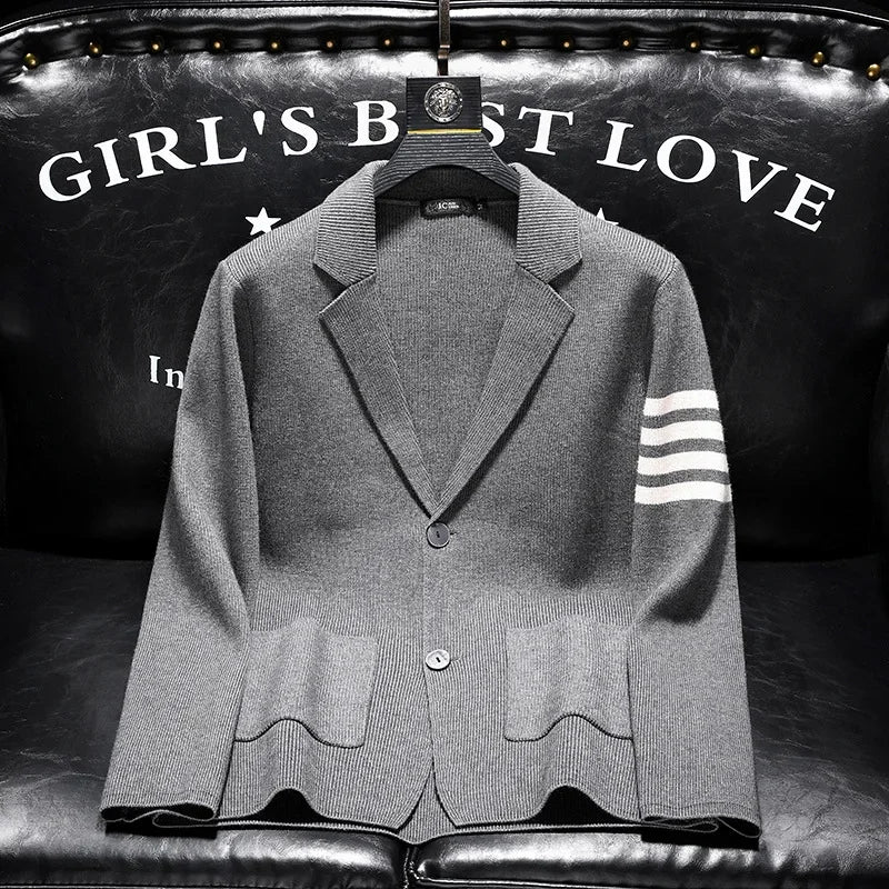 Herbst Langarm Gestrickte Offene Strickjacke männer Design Koreanischen Stil Vielseitig Trendy Luxus Casual