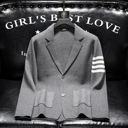 Herbst Langarm Gestrickte Offene Strickjacke männer Design Koreanischen Stil Vielseitig Trendy Luxus Casual