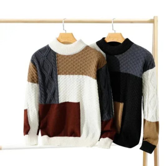 Herren-Pullover mit lockerer Passform – Hochwertiger, warmer Strickpullover mit langen Ärmeln