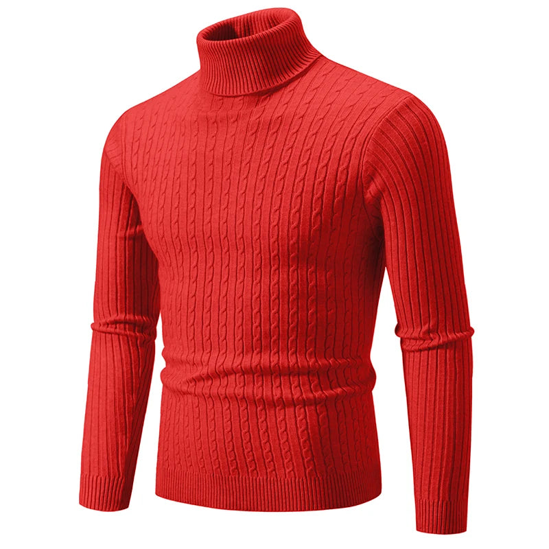 Slim Fit Turtleneck Sweater for Men