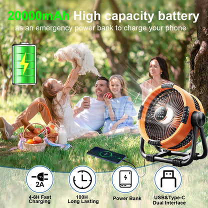 Rechargeable Outdoor Camping Wireless Air Fan
