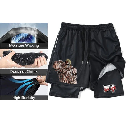 Dragon Ball & One Piece Anime Print Gym Shorts